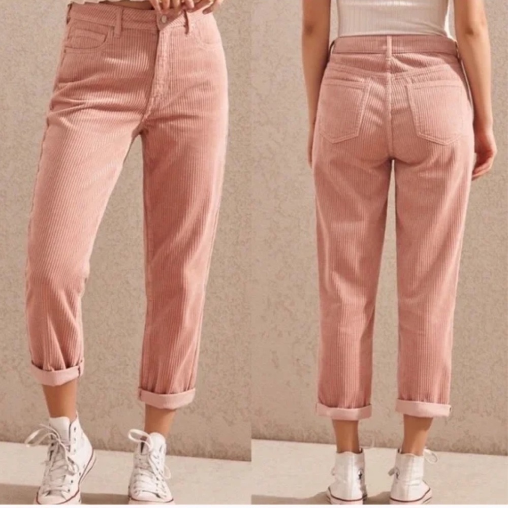 Pacsun Pink Corduroy high rise Mom Jeans Size 24